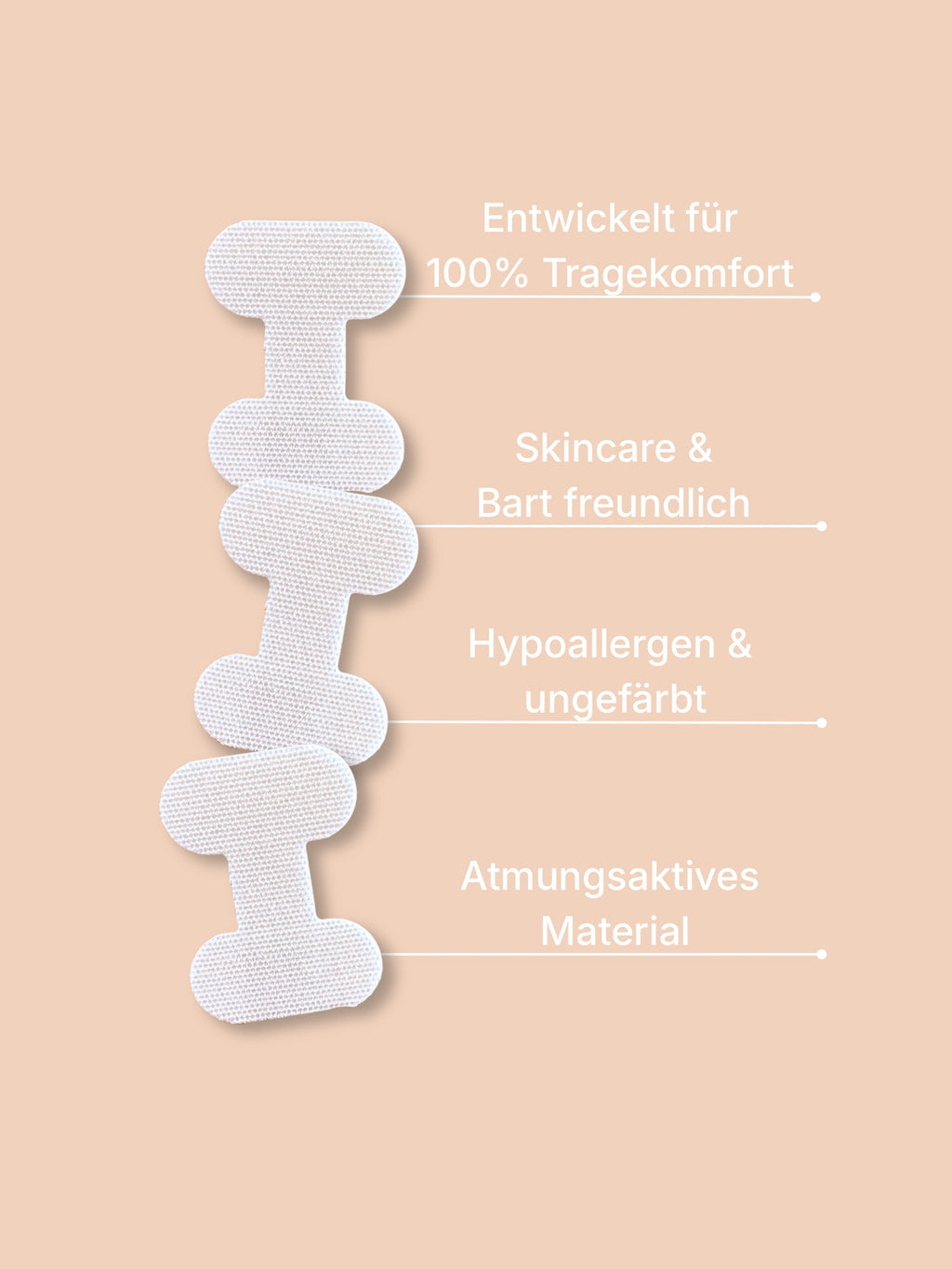 Munta Mundpflaster freigestellt. Hypoallergene Bambusseiden Tapes für Mouth Taping.