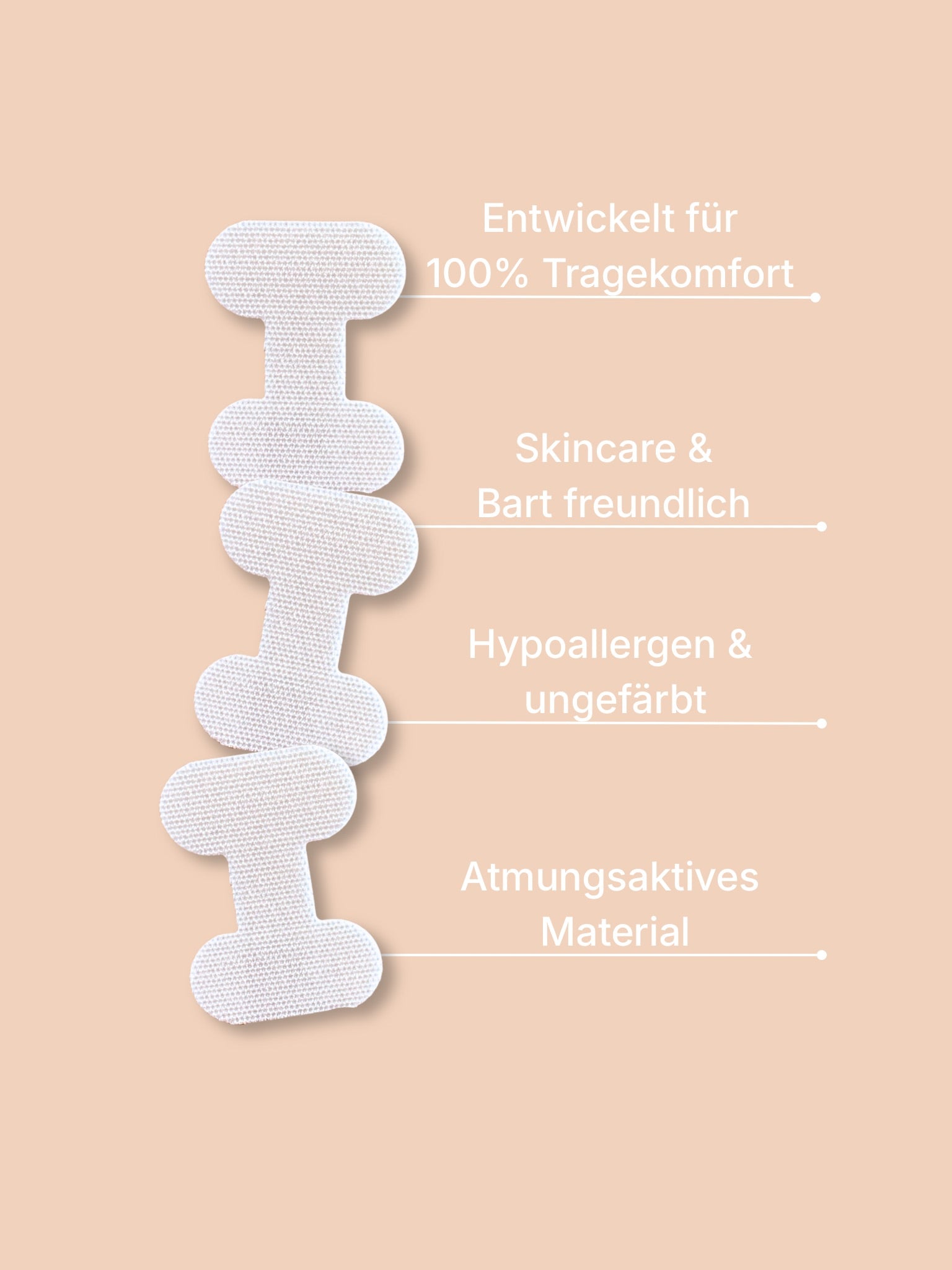 Munta Mundpflaster freigestellt. Hypoallergene Bambusseiden Tapes für Mouth Taping.