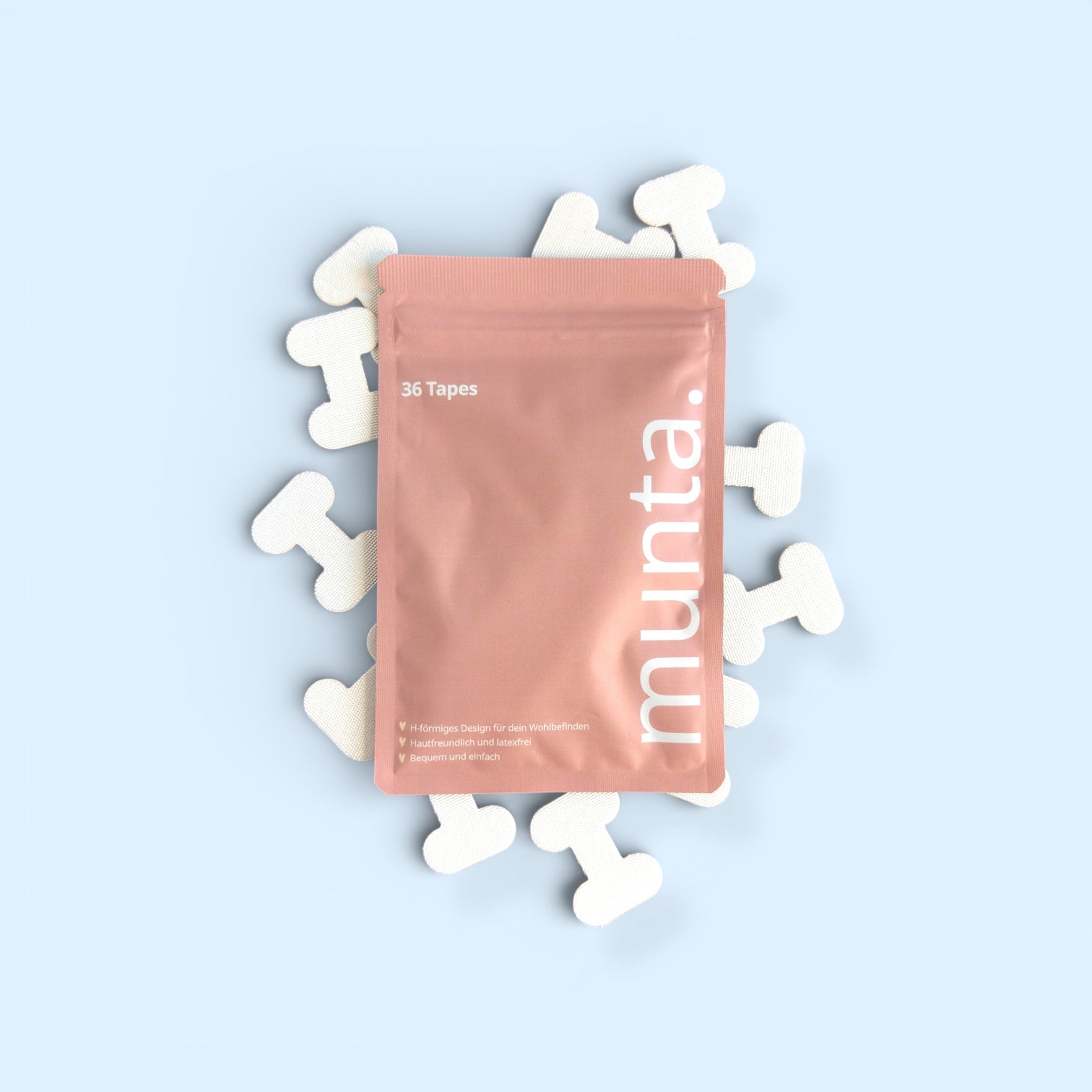 Munta Mundtape Verpackung freigestellt - Mundpflaster aus Bambusseide für Mouth Taping